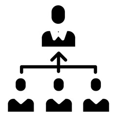 Canvas Print - Solid Manager hierarchy icon