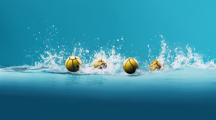 Wall Mural - Clean and blue background about water polo theme 