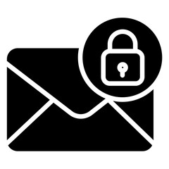 Solid Lock Mail icon