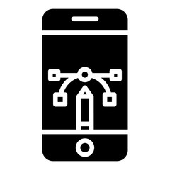 Poster - Solid Mobile Pen tool icon