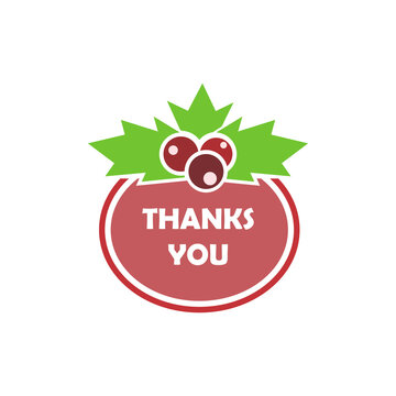 thanksgiving day icon on white background, vector illustration