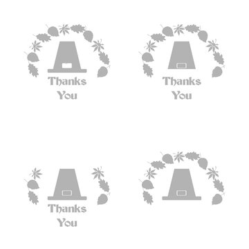 thanksgiving day icon on white background, vector illustration