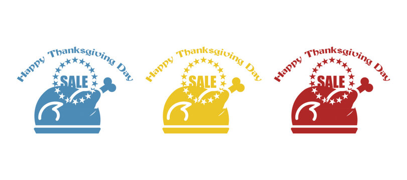 thanksgiving day icon on white background, vector illustration
