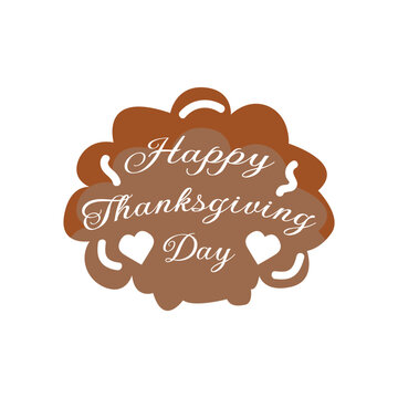 thanksgiving day icon on white background, vector illustration