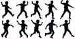 © Creative_Design - Silhouettes of dancing boy, Children Silhouette