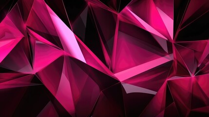 Pink crystal abstract on black background. Gemstones crystals magenta texture illustration. Black Friday Sale concept. Elegant luxury diamond jewelry design for banner, wallpaper, backdrop, flyer.