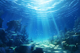 Fototapeta Dziecięca - anime style background, beautiful underwater scenery