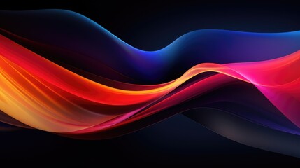 Abstract gradient background with red, blue, yellow, black colors waves