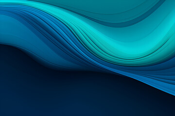 Wall Mural - Curved Speed Lines Background or Backdrop With Dark Cyan, Medium Turquoise and Very Dark Blue Colors. Good as Wallpaper.
