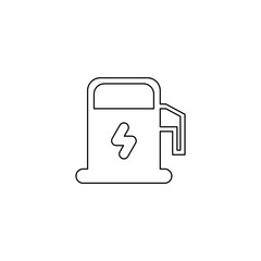 Aufkleber - Electric station in outline icon. Vector illustration design element template in trendy and unique style. Editable graphic resources for your creativity project.