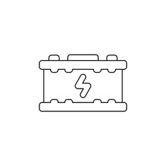 Fototapete - Accumulator Battery or Accu in outline icon. Vector illustration design element template in trendy and unique style. Editable graphic resources for your creativity project.