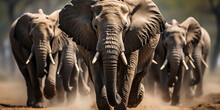 A Herd Of Wild White Elephants Is Passing Through East Africa,