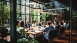 © olegganko - Team of businesspeople having discussion during conference in boardroom