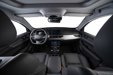 Clean modern digital car dashboard