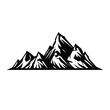 mountain silhouette vector, Mountains vector of outdoor design elements