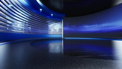 Wall Mural - 3D Virtual Studio, News Studio Background