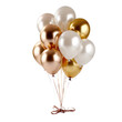 Luxury Birthday Decoration Balloons isolated on transparent background
