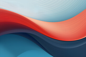 Wall Mural - Modern Colorful Curves Graphic With Indian Red, Steel Blue and Dark Gray Colors. Can Be Used as Header or Banner.