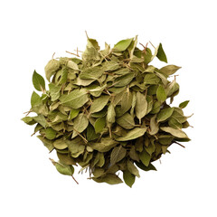 Wall Mural - Pile of dried oregano leaves isolated on transparent background