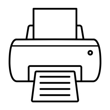 Inkjet printer outline icon style