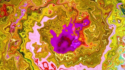 Wall Mural - Abstract pattern shape moving shiny liquid . Seamless wavy dynamic smooth creative texture liquid