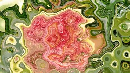Wall Mural - Abstract pattern shape moving shiny liquid . Seamless wavy dynamic smooth creative texture liquid