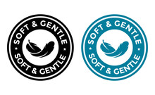Soft Gentle Vector Badge Template. This Design Use Round Shape. Suitable For Business.
