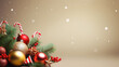 © Nattawat - Merry Christmas and happy New Year background, Christmas element decoration, AI generated