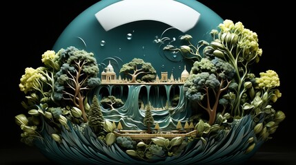 Wall Mural - World Water Conservation Day 22th March Generative AI