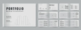 Fototapeta  - Landscape architecture portfolio layout design portfolio brochure template