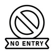 No entry restriction icon