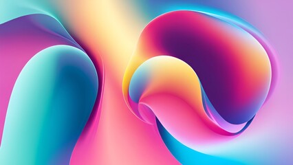 Canvas Print - abstract colorful wave background