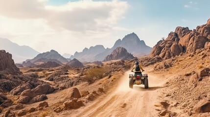 Active leisure and adventure in a stone desert on Sinai