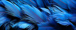 blue feather background. Generative AI