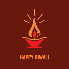 Wall Mural - Let's celebrate the triumph of light over darkness this Diwali with this unique Diwali Vector Logos