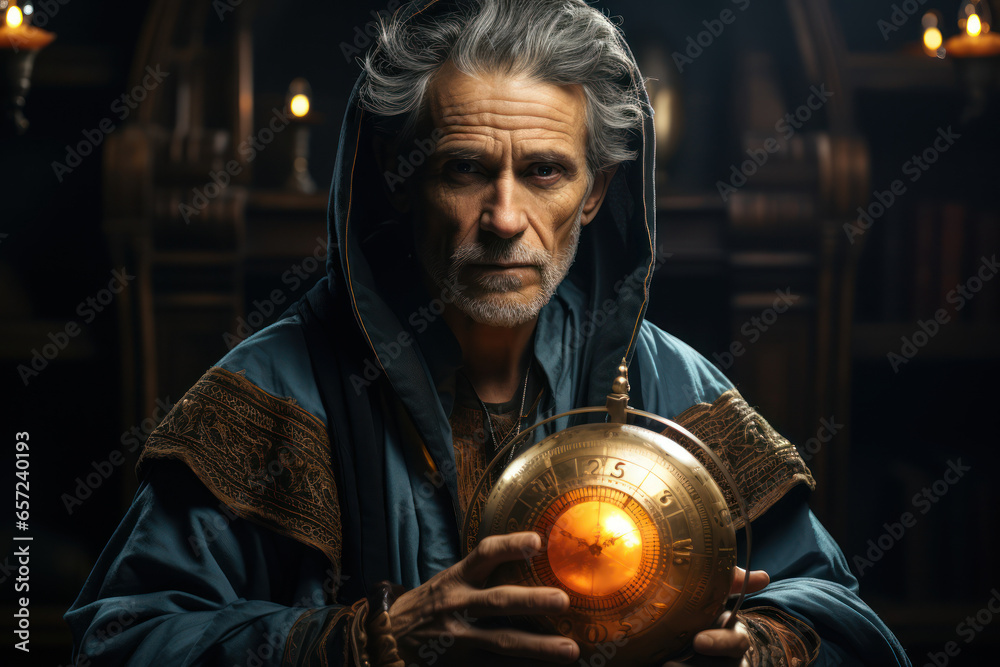 A philosopher in ancient Greece under an olive tree, representing the historical origins of Western philosophy. Concept of ancient philosophy. Generative Ai.