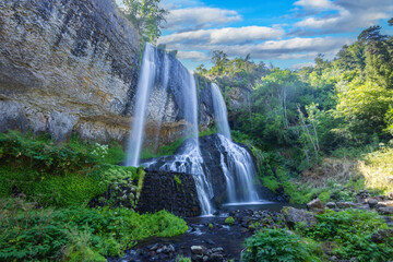 Wall Mural - Waterfall Cascade de la Beaume near Agizoux, Haute-Loire, France