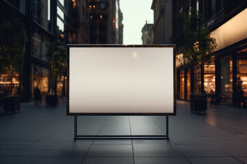 Aufkleber - Maximize your business's marketing potential with an eye-catching billboard on a city street. This modern design template offers an empty frame for your advertising message.