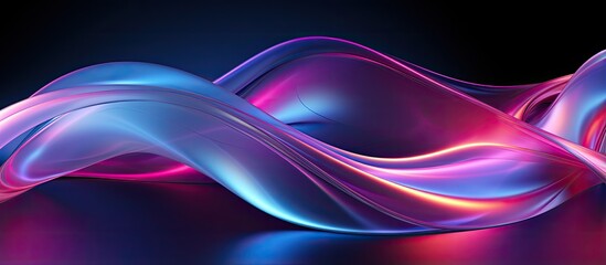 Wall Mural - Abstract background with neon lights in various colors in a 