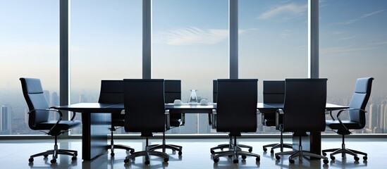 Poster - high class office conference room with copyspace for text