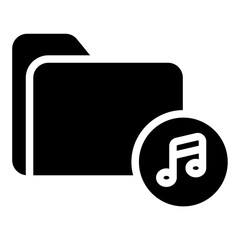 Canvas Print - Solid Folder Music icon