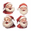 weihnachtsmann carikaturen comic cartoon vorlagen lachend bart mütze weihnachten 