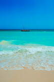 Fototapeta Na sufit - Sand and ocean at Zanzibar beach