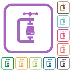 Poster - Hard disk compression solid simple icons