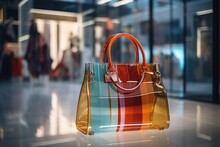 Step Into A Luxurious Designer Boutique Where Elegance Meets Style. This Fashionable Store Showcases A Collection Of Expensive Leather Handbags And Accessories, Perfect For The Modern, Stylish Woman