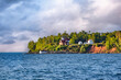 Lighthouse On Island at Apostle Islands In Wisconsin