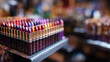 © www.freund-foto.de - Lippenstifte Sortiment mit aufgedrehten sichtbaren Farben für die Auswahl Querformat für Banner, ai generativ