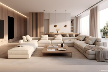 Wall Mural - modern living room