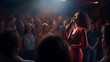 © cwiela_CH - Female Leadership Empowerment. A woman in a leadership role addressing a diverse audience