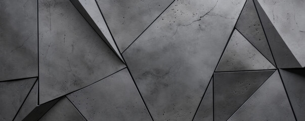 Wall Mural - Closeup of Geometric AcidEtched Concrete A combination of sharp angles and geometric shapes etched into the concrete surface. The texture has a modern and sleek aesthetic, perfect for a